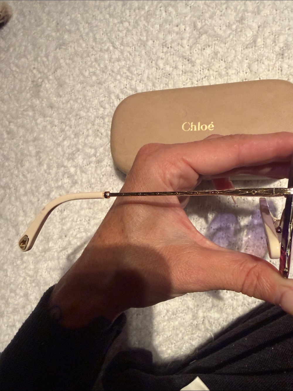 Chloe Purple to Pink Gradient scalloped Sunglasses - Picture 8 of 11